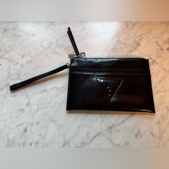 Guess Black Patent Leather Wristlet - Picture 1 of 7